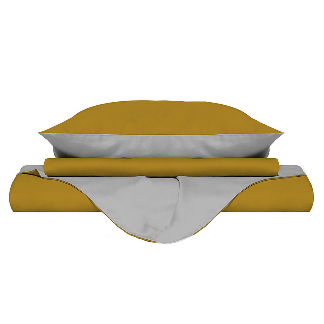 Funda de plumón Natura senap/grigioch 1,5 plazas