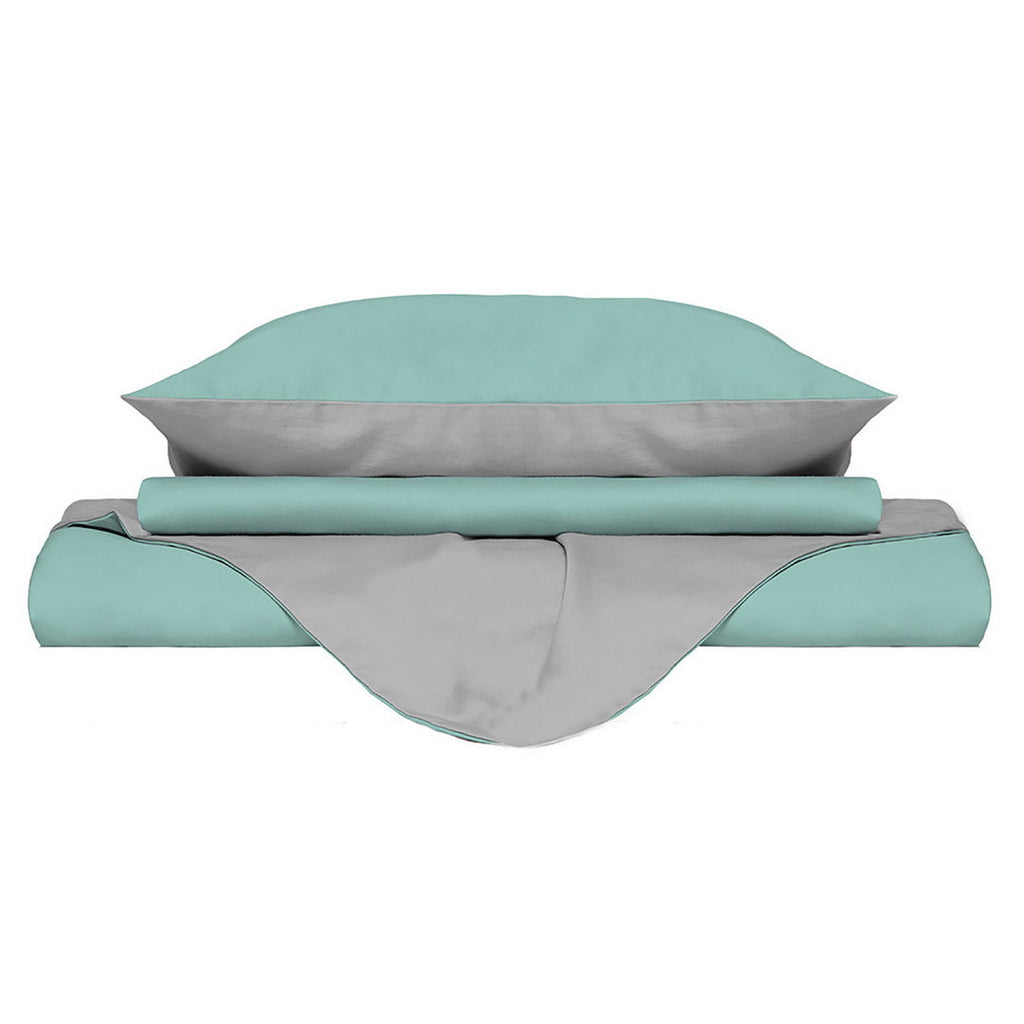 Funda de plumón Natura acqua/grigioch 2 plazas