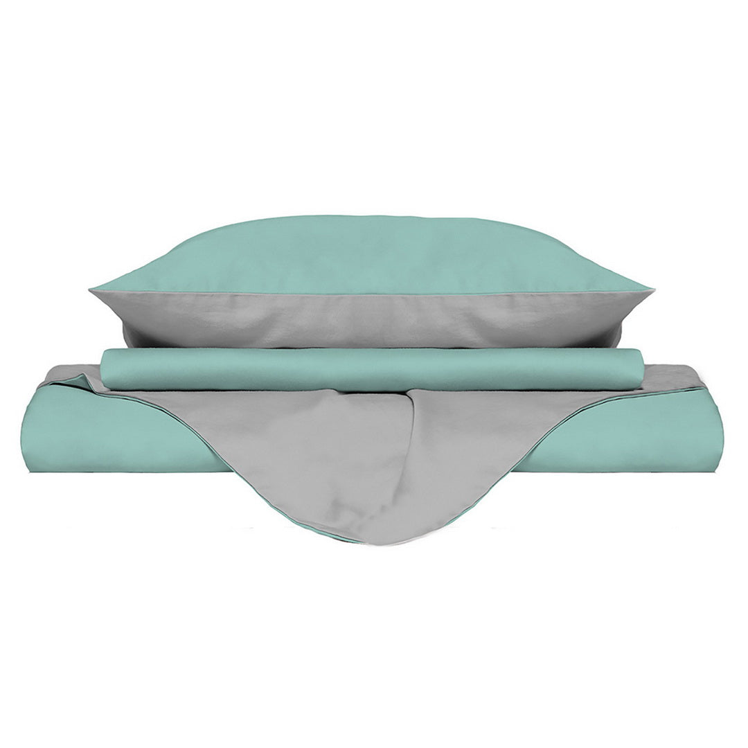 Funda de plumón Natura acqua/grigioch 2 plazas