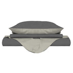 Funda de plumón Natura fumo/panna 2 plazas