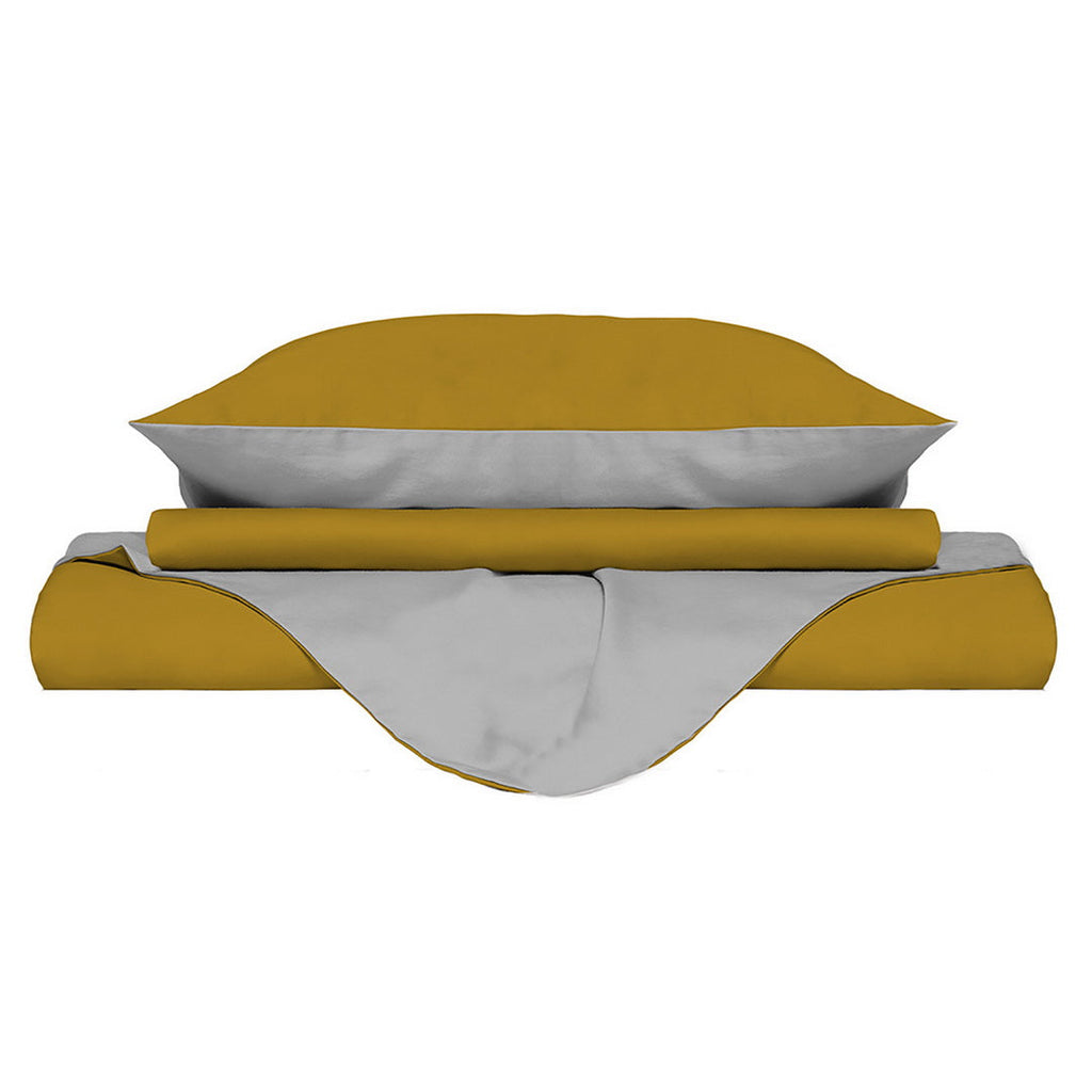 Funda de plumón Natura senap/grigioch 2 plazas