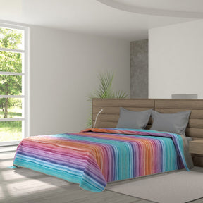 Cubrecama quilt de verano Mondo di fantasia rainbow 1 plaza/1,5 plazas