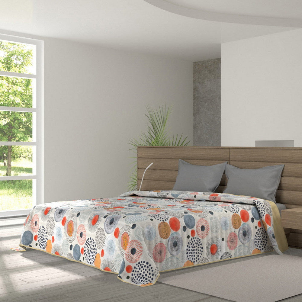 Cubrecama quilt de verano Mondo di fantasia acquerello 1 plaza/1,5 plazas