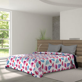 Cubrecama quilt de verano Mondo di fantasia petali 1 plaza/1,5 plazas