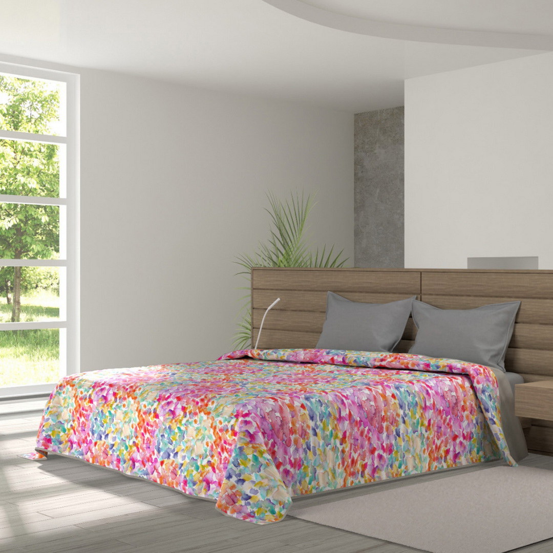 Cubrecama quilt de verano Mondo di fantasia spring 1 plaza/1,5 plazas