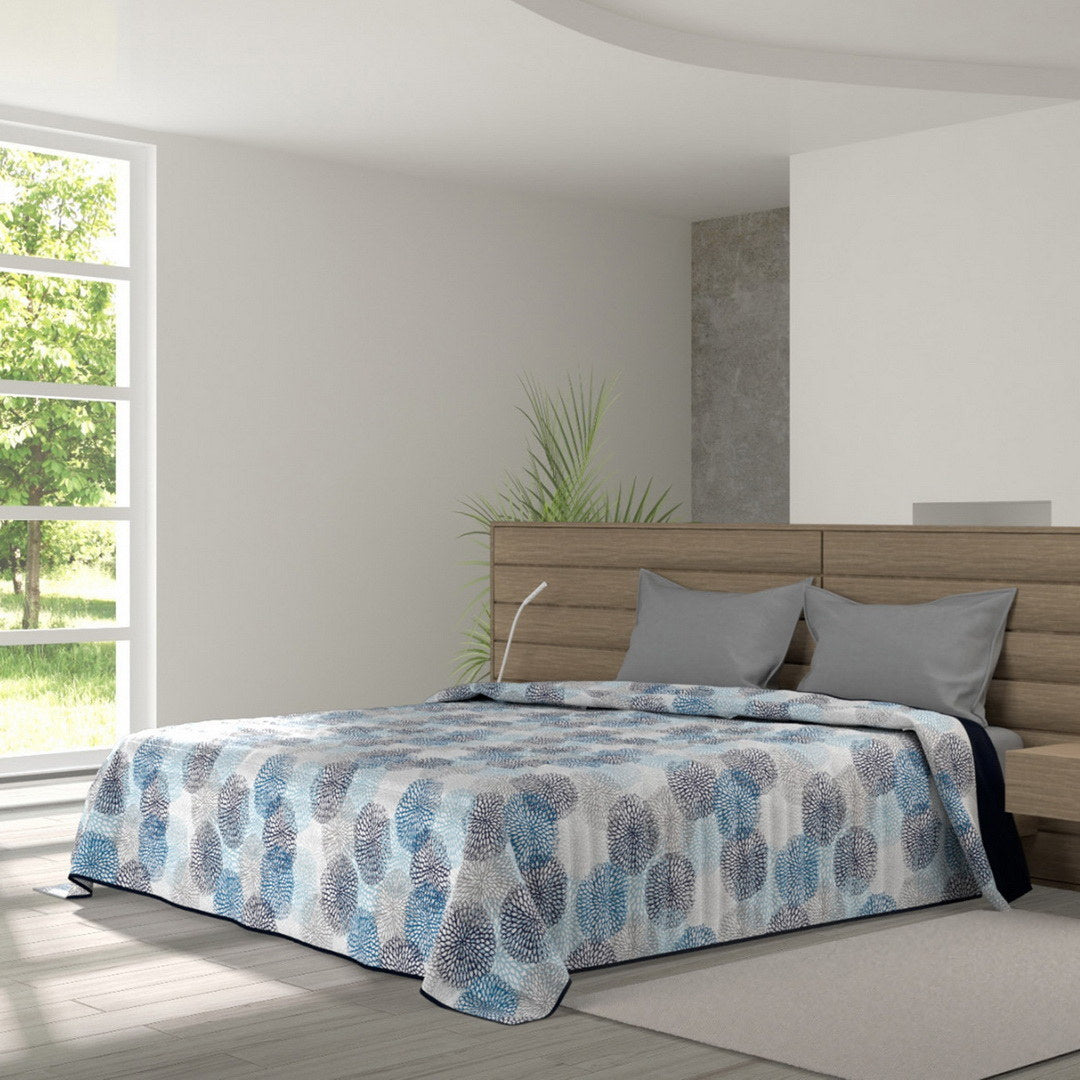Cubrecama quilt de verano Mondo di fantasia soffioniblu 1 plaza/1,5 plazas