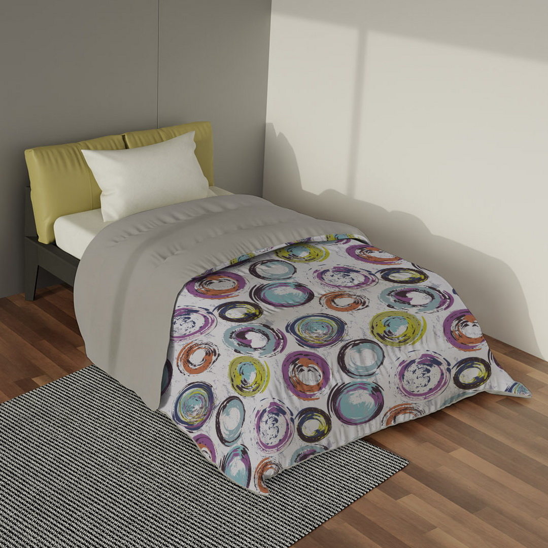 Plumón quilt de invierno Mondo di fantasia cerchiastratti 1 plaza/1,5 plazas