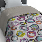 Plumón quilt de invierno Mondo di fantasia cerchiastratti 1 plaza/1,5 plazas