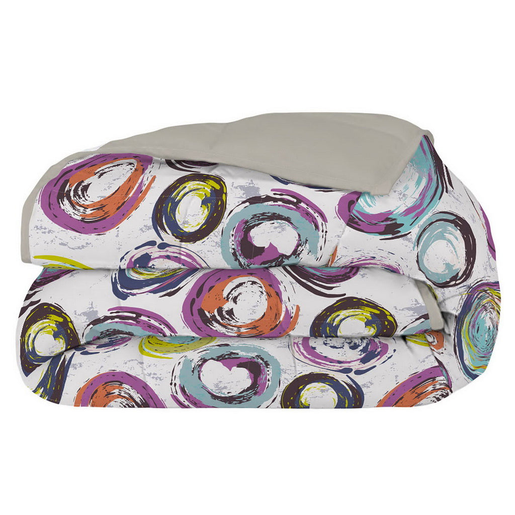 Plumón quilt de invierno Mondo di fantasia cerchiastratti 1 plaza/1,5 plazas