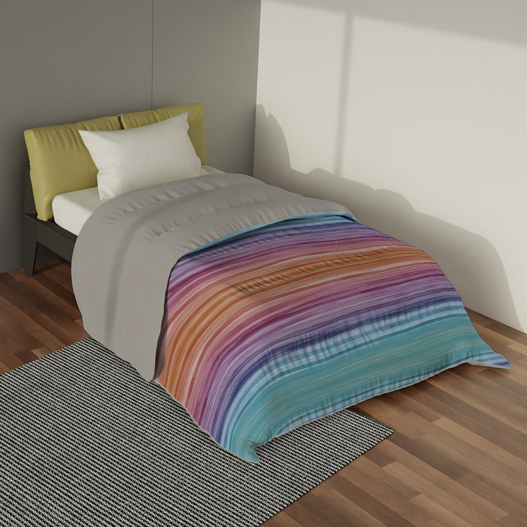 Plumón quilt de invierno Mondo di fantasia rainbow 1 plaza/1,5 plazas