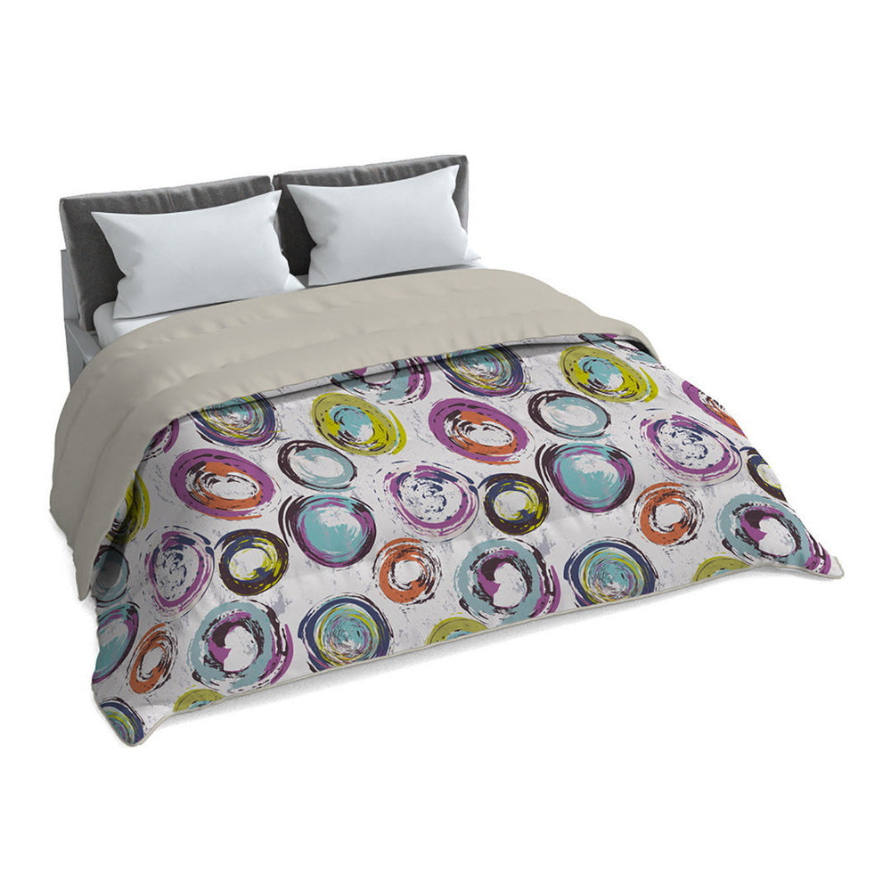 Plumón quilt de invierno Mondo di fantasia cerchiastratti 2 plazas/King