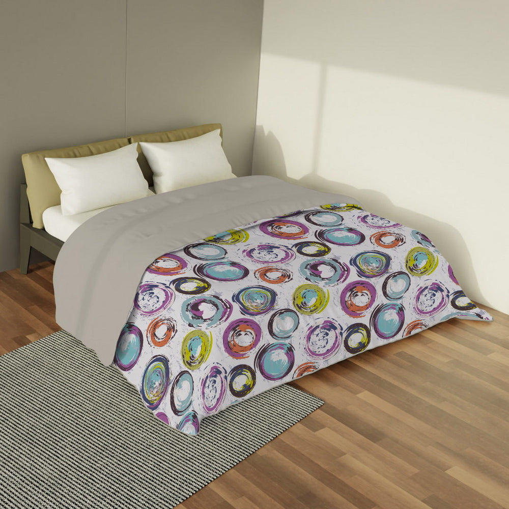 Plumón quilt de invierno Mondo di fantasia cerchiastratti 2 plazas/King