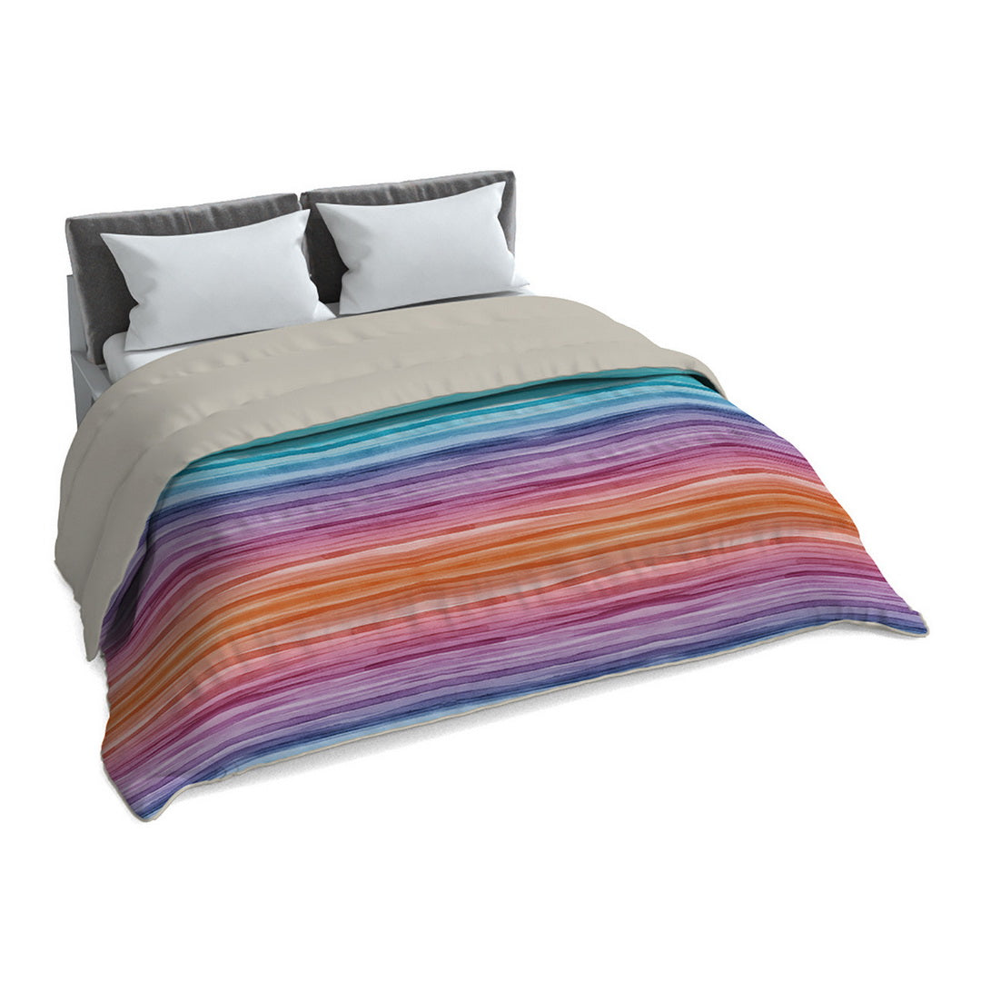 Plumón quilt de invierno Mondo di fantasia rainbow 2 plazas/King