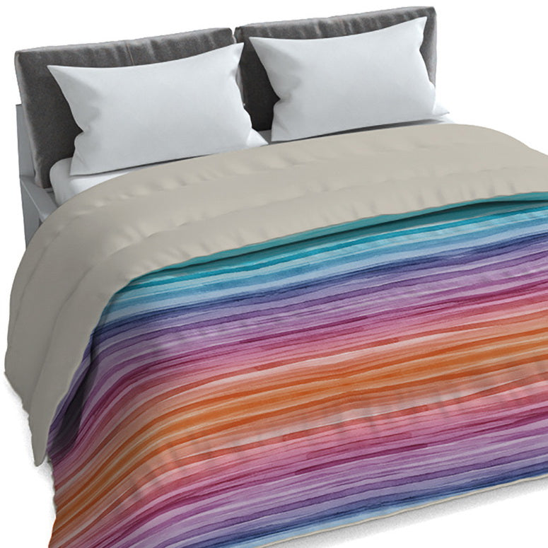 Plumón quilt de invierno Mondo di fantasia rainbow 2 plazas/King