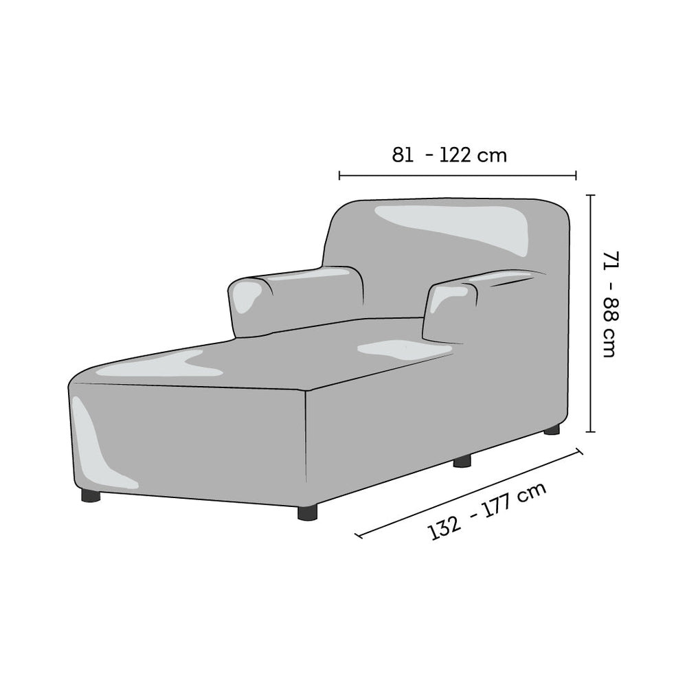 Microfibra - Funda Chaise Lounge White