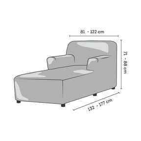 Microfibra - Funda Chaise Lounge Terracota