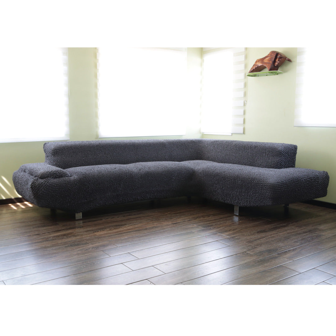 Microfibra - Funda Sofa Esquinero Charcoal