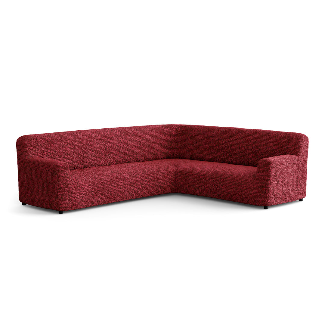Microfibra - Funda Sofa Esquinero Bordeaux