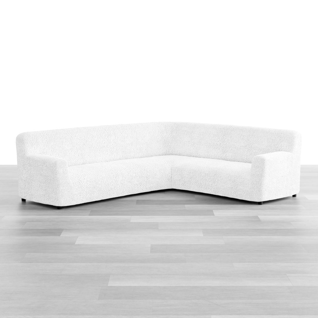 Microfibra - Funda Sofa Esquinero White