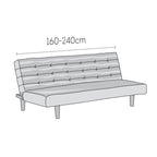 Microfibra - Funda Futon Charcoal