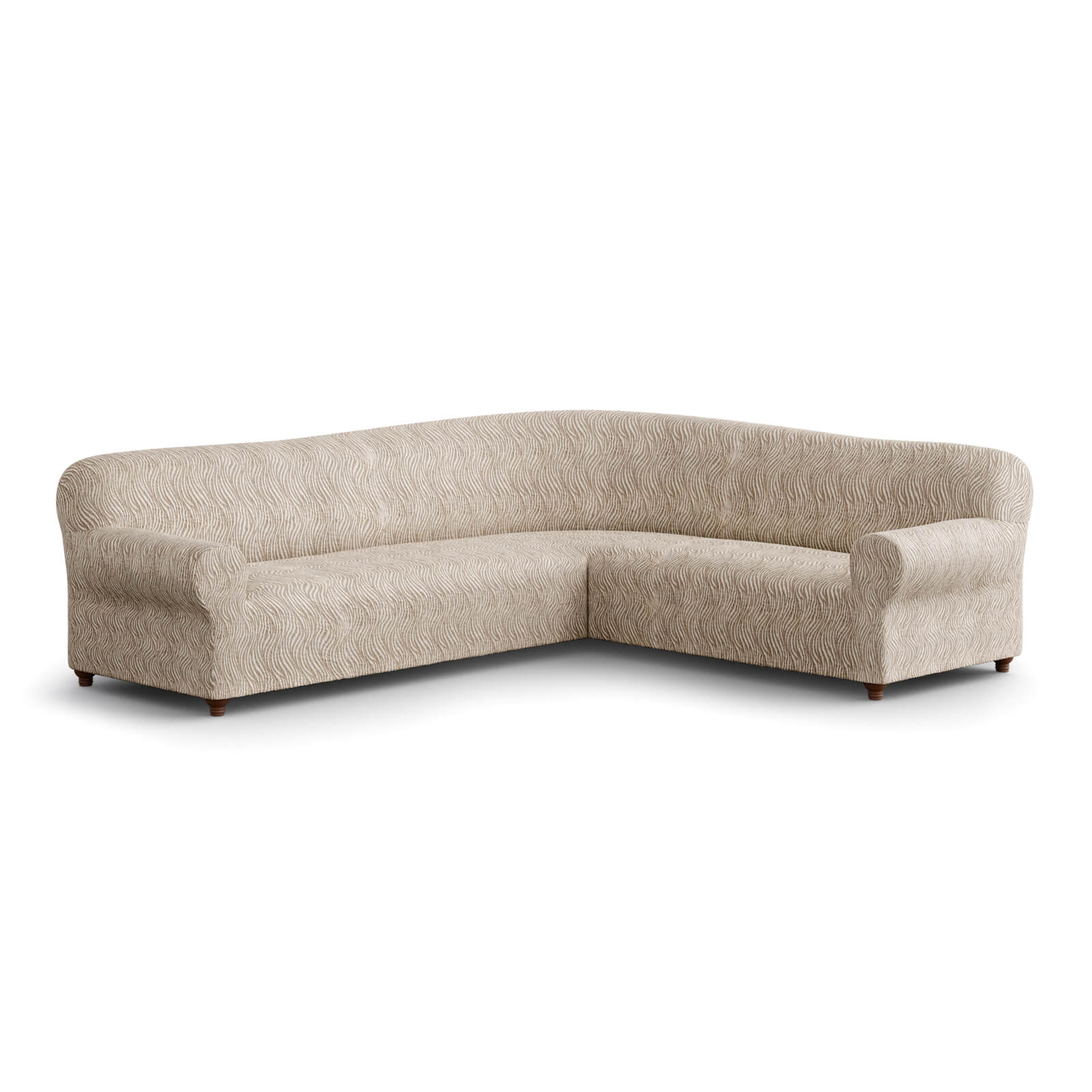 Jacquard 3D - Funda Sofa Esquinero Beige Vento