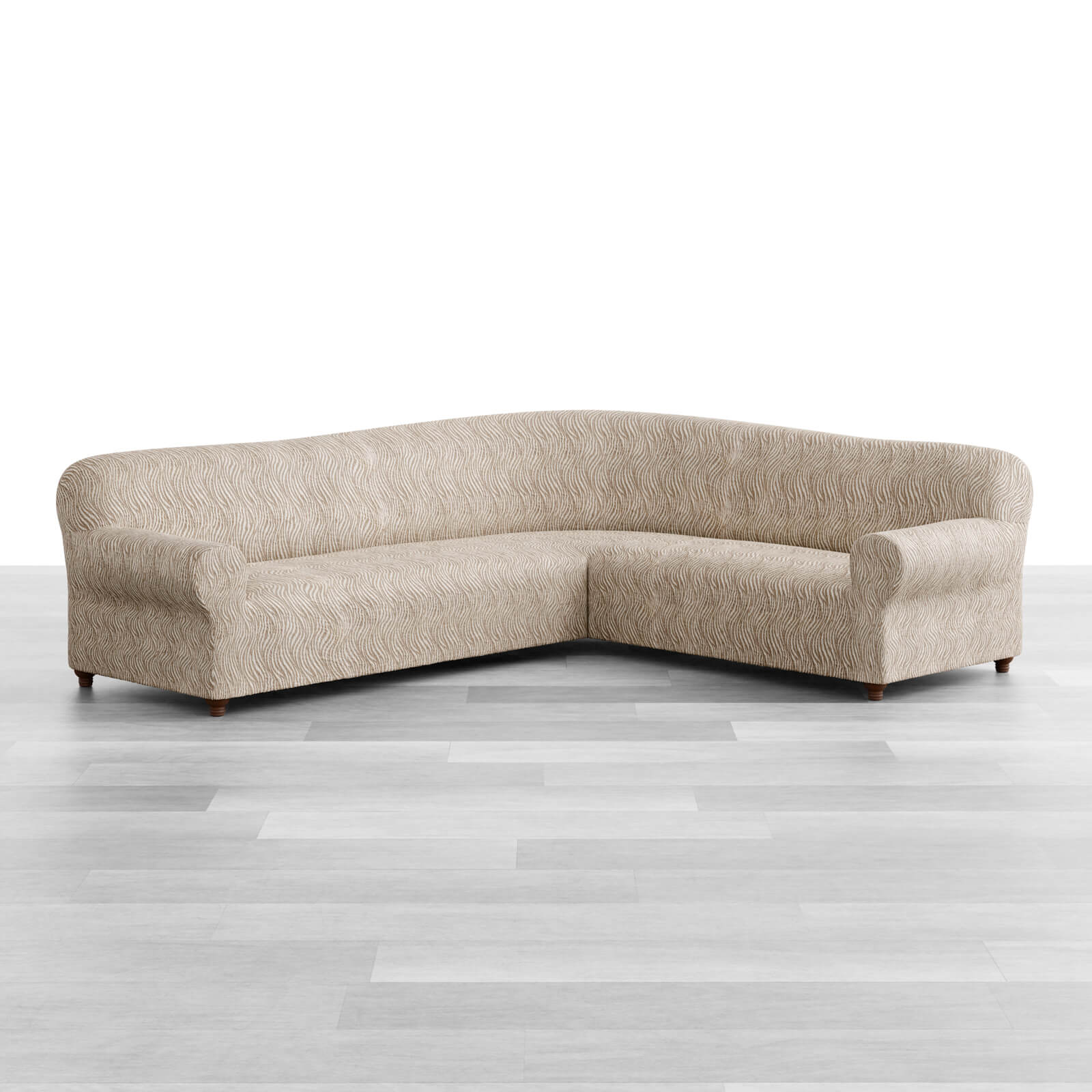 Jacquard 3D - Funda Sofa Esquinero Beige Vento