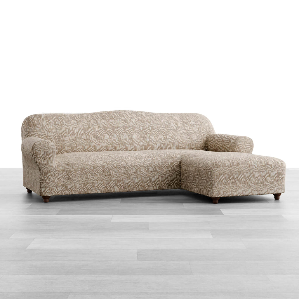 Jacquard 3D - Funda Sofa L Derecho Beige Vento