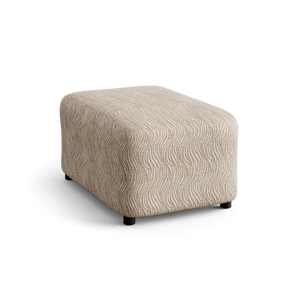 Jacquard 3D - Funda Ottomana Beige Vento