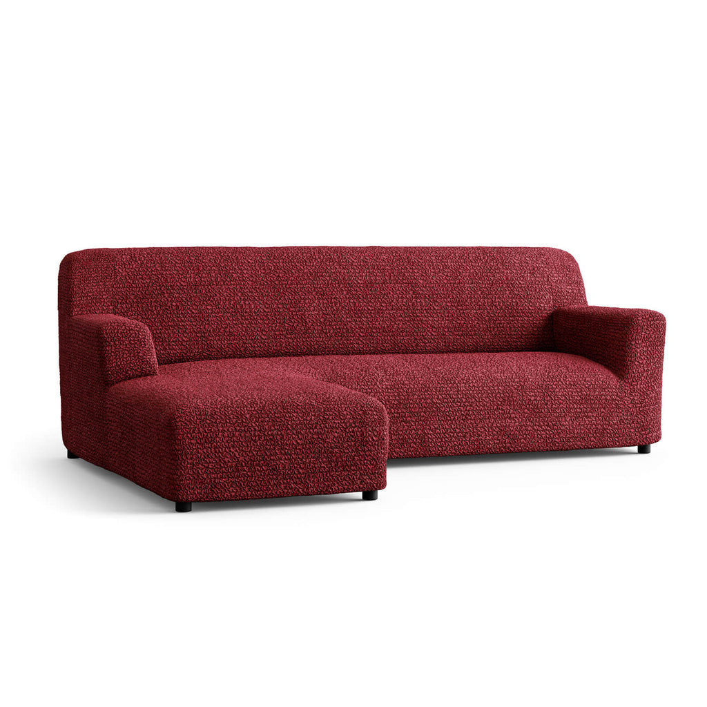 Microfibra - Funda Sofa L Izquierdo Bordeaux