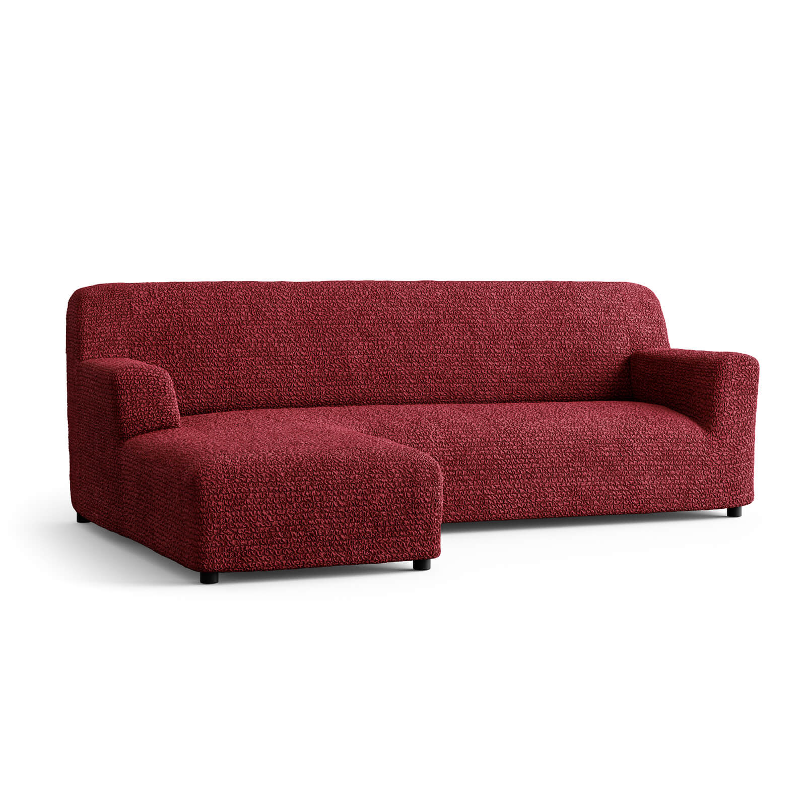 Microfibra - Funda Sofa L Izquierdo Bordeaux