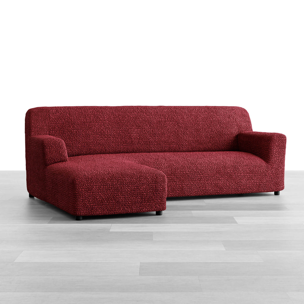 Microfibra - Funda Sofa L Izquierdo Bordeaux