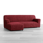 Microfibra - Funda Sofa L Izquierdo Bordeaux