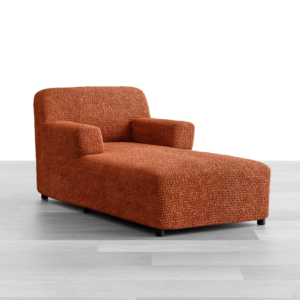 Microfibra - Funda Chaise Lounge Terracota