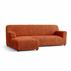 Microfibra - Funda Sofa L Izquierdo Terracota