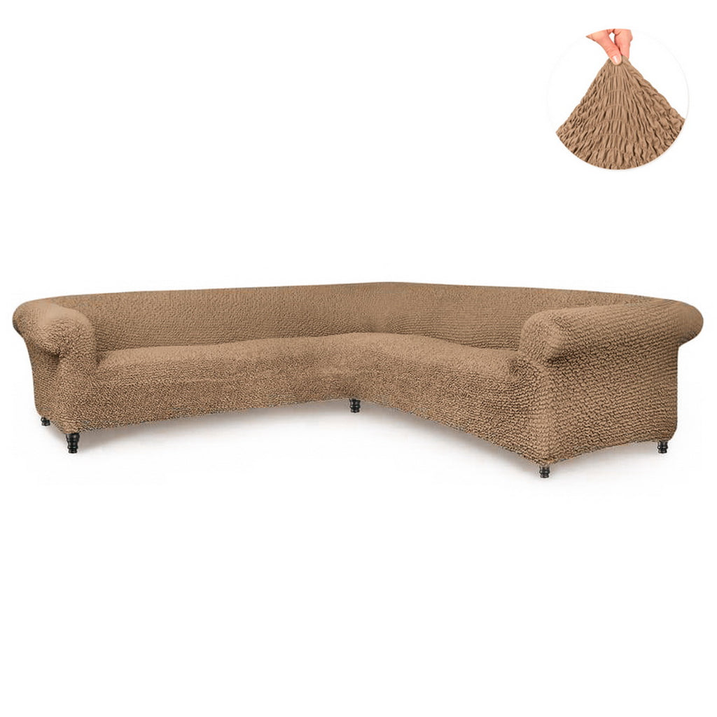 Microfibra - Funda Sofa Esquinero Camel