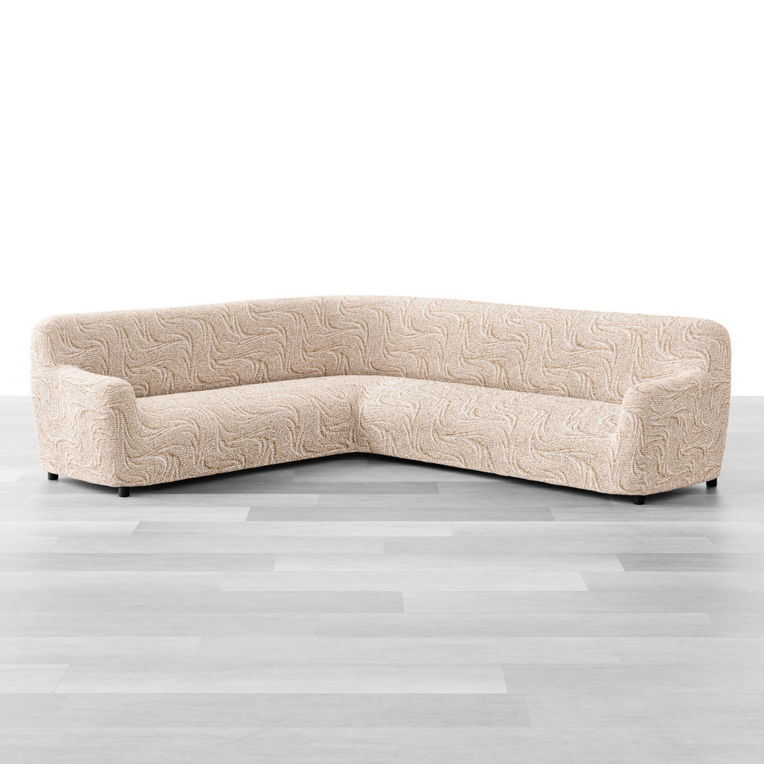 Printed Microfibra - Funda Sofa Esquinero Ambar