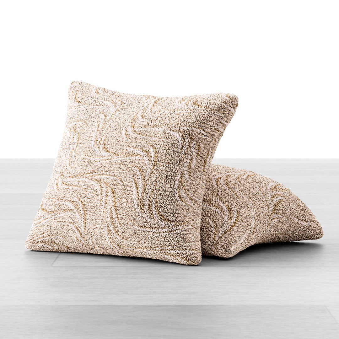 Printed Microfibra - 2 Fundas Cojines Ambar