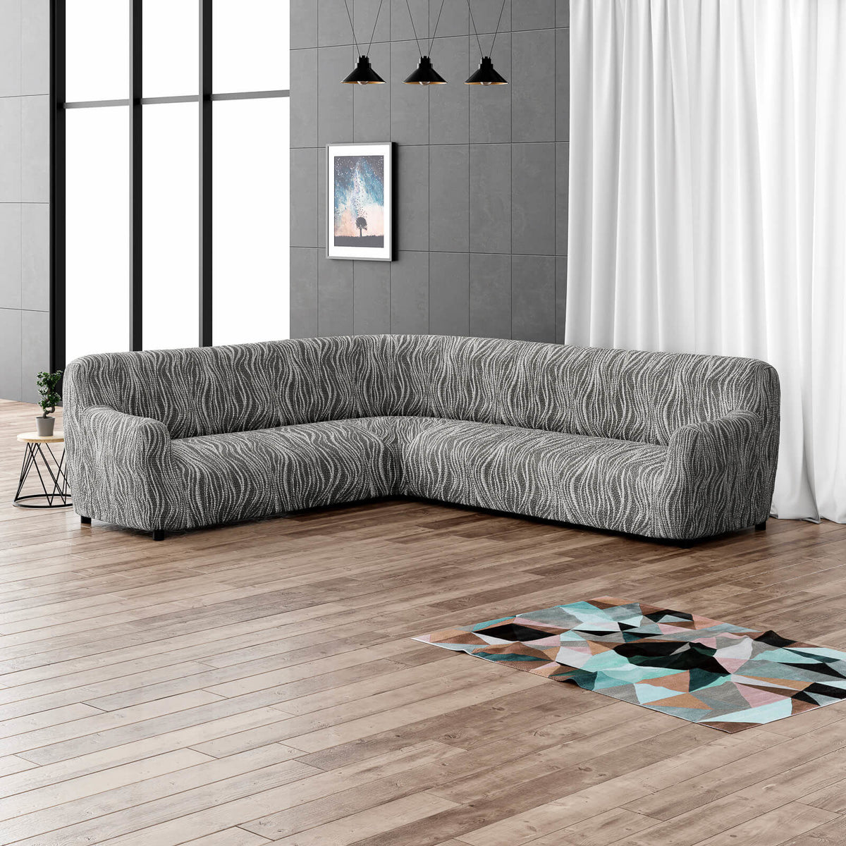 Printed Microfibra - Funda Sofa Esquinero Night