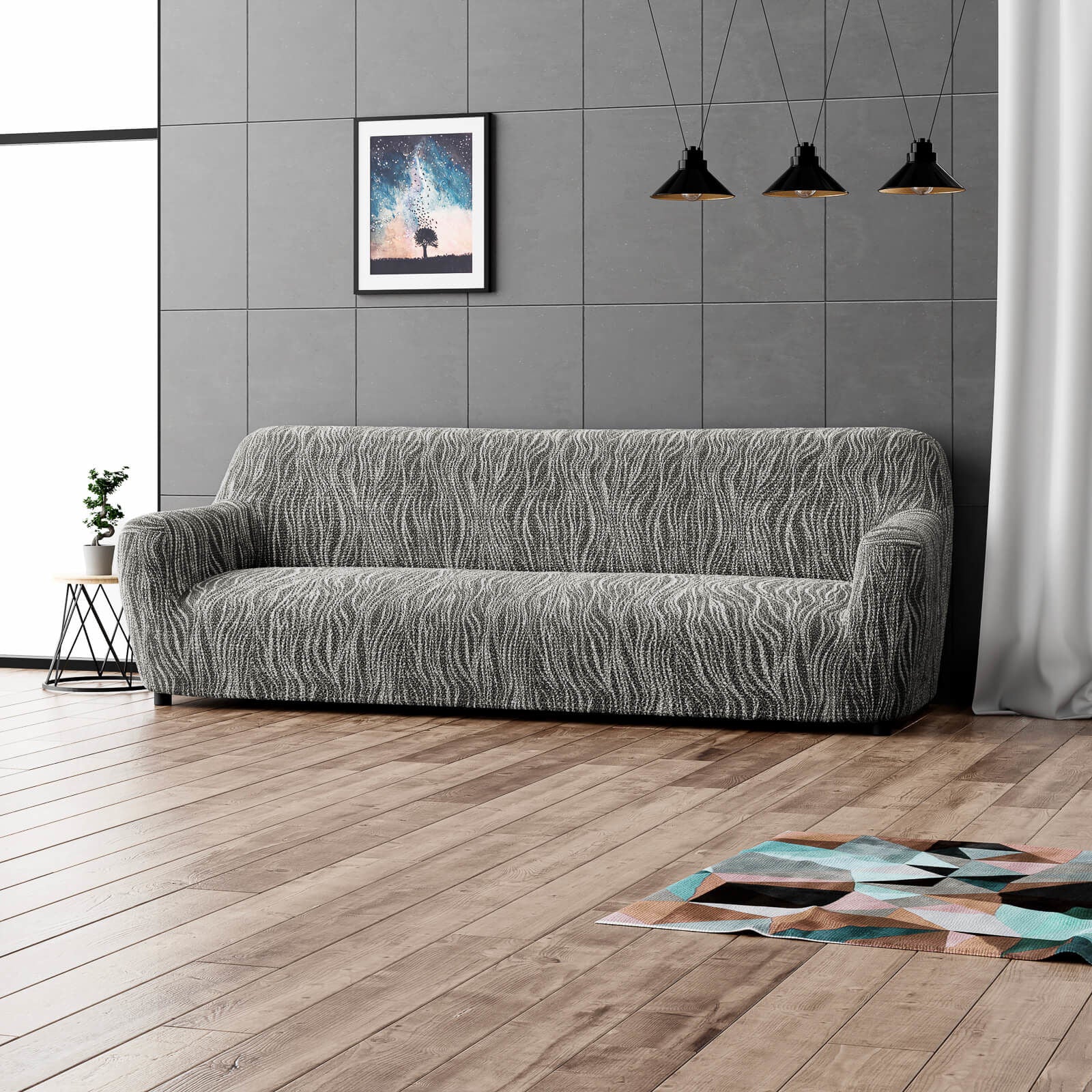 Printed Microfibra - Funda Sofa 4 cuerpos Night