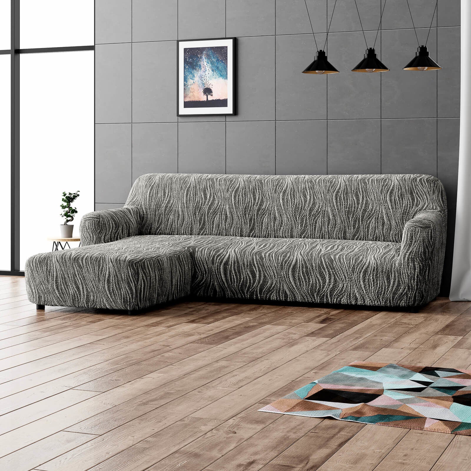 Printed Microfibra - Funda Sofa L Izquierdo Night