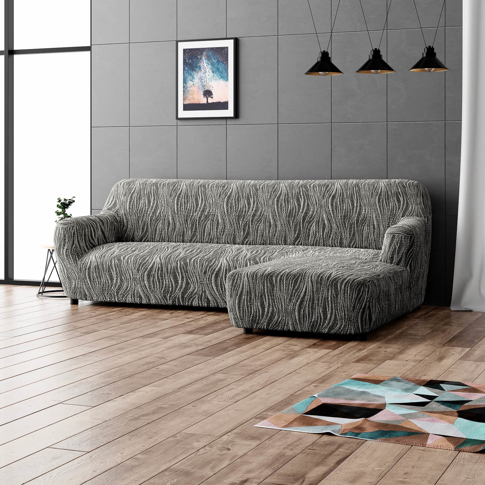 Printed Microfibra - Funda Sofa L Derecho Night