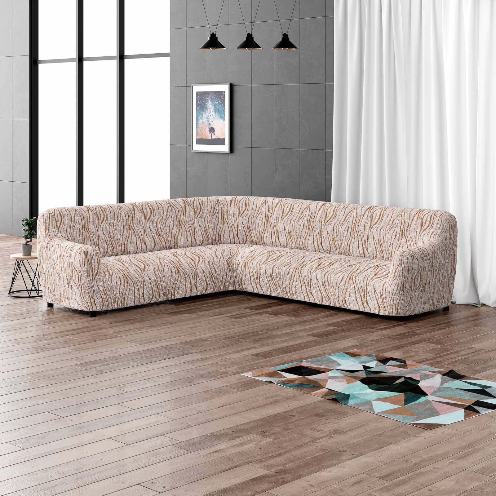 Printed Microfibra - Funda Sofa Esquinero Haze