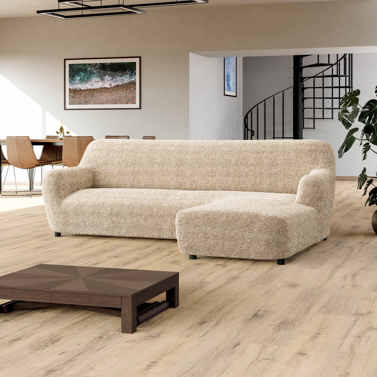 Printed Microfibra - Funda Sofa L Derecho Sand