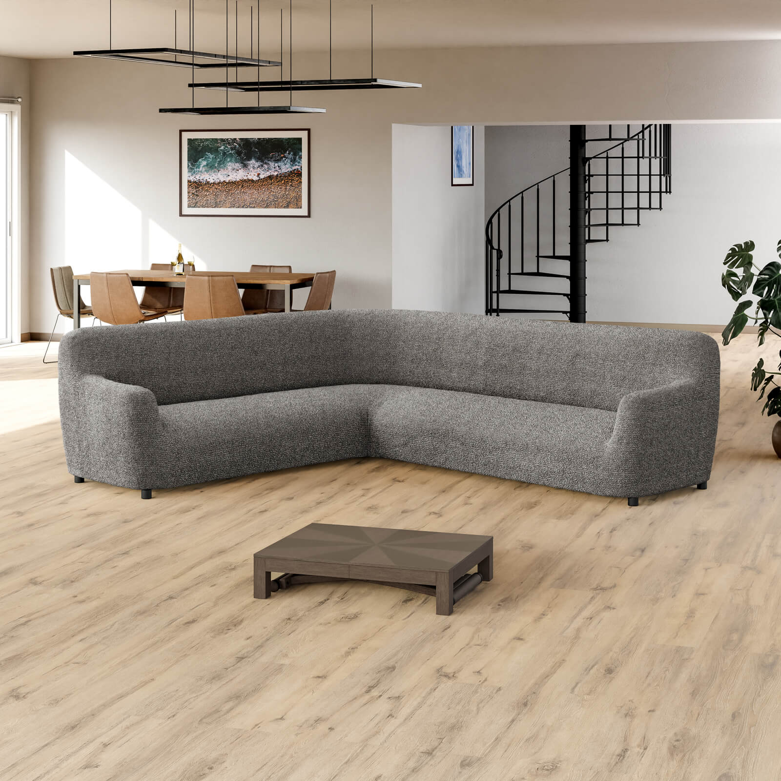 Printed Microfibra - Funda Sofa Esquinero Basalt