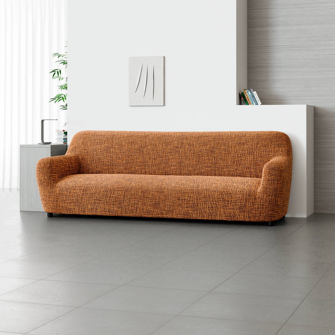 Printed Microfibra - Funda Sofa 4 cuerpos Bronze