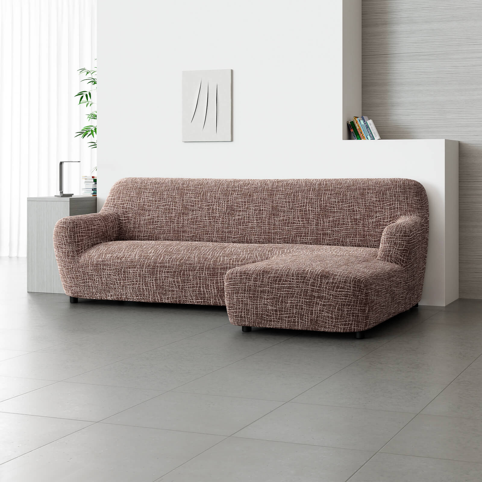 Printed Microfibra - Funda Sofa L Derecho Warm