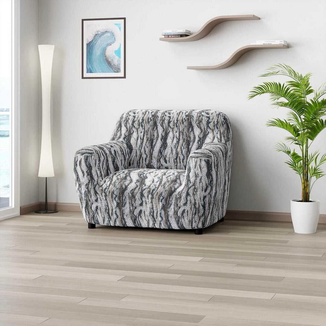 Printed Microfibra - Funda Sillon Marble