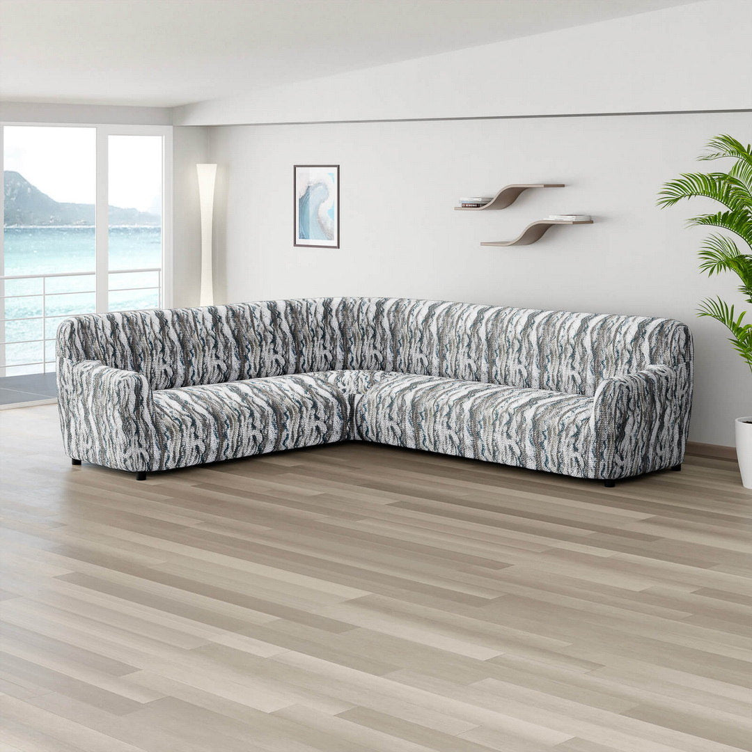 Printed Microfibra - Funda Sofa Esquinero Marble