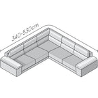 Microfibra - Funda Sofa Esquinero White