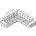 Microfibra - Funda Sofa Esquinero Terracota